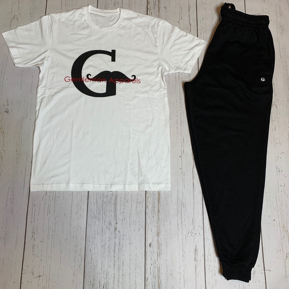 Gentleman T-Shirt - G Style Logo w/ Black Joggers